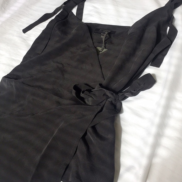 ALLSAINTS vea wrap silk top - Picture 5 of 8
